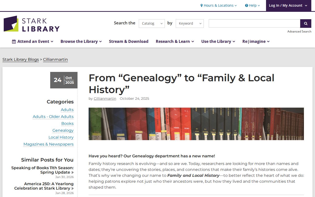 Stark County city directory Family and Local History service