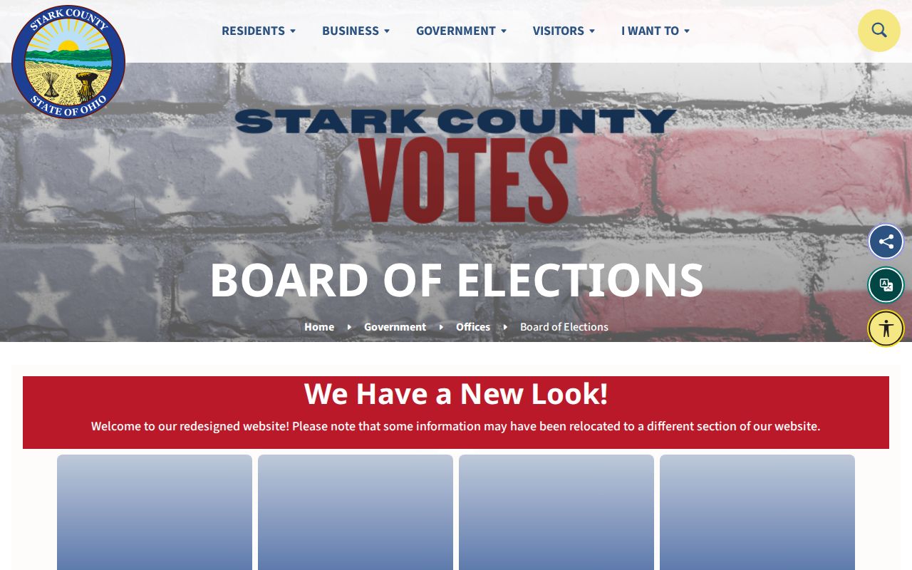 Stark County ZIP code directory Board of Elections resource