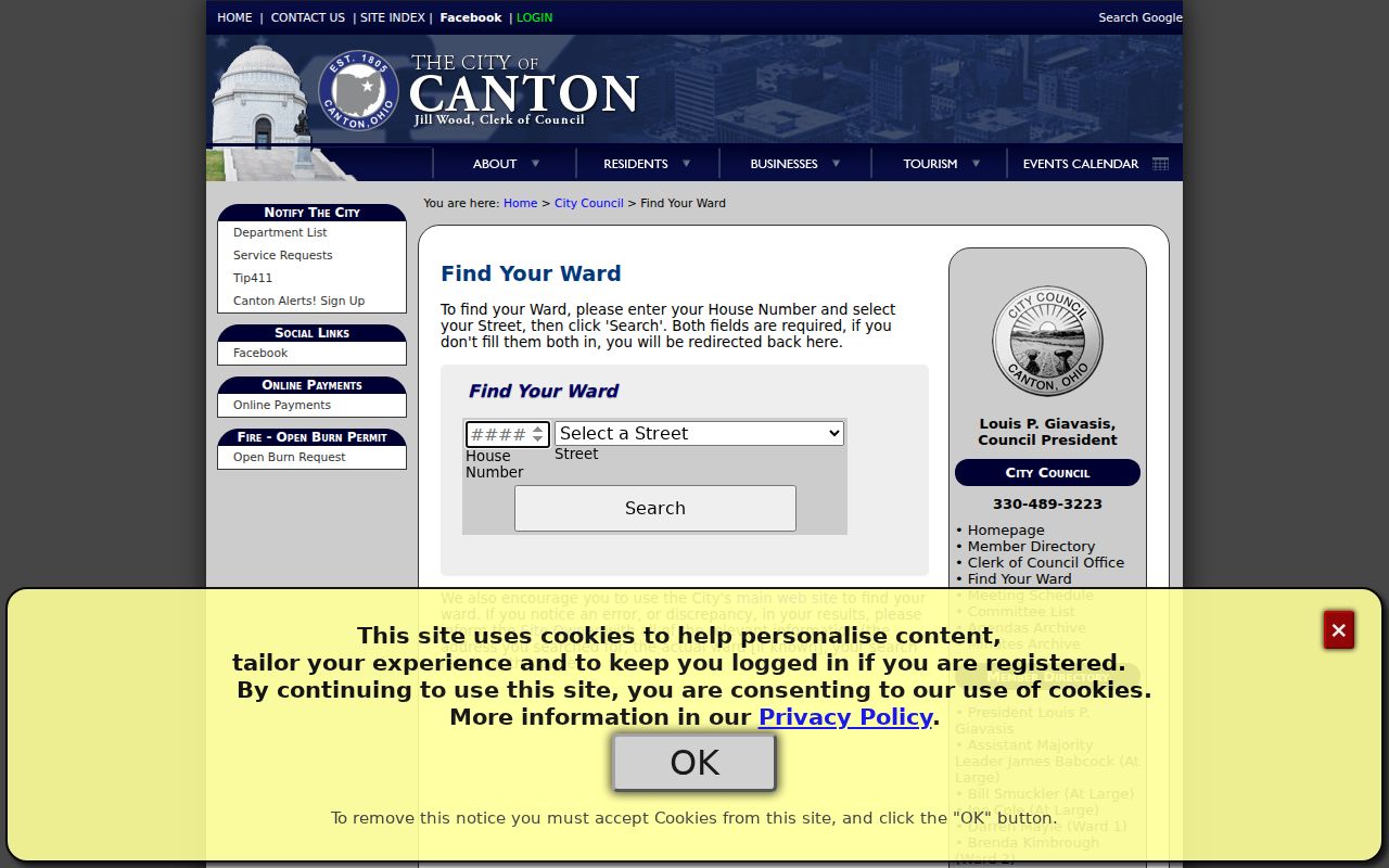 Stark County ZIP code directory Canton ward finder